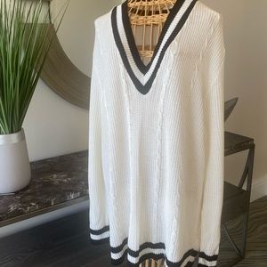 Cato sport sweater XL Cream and Navy